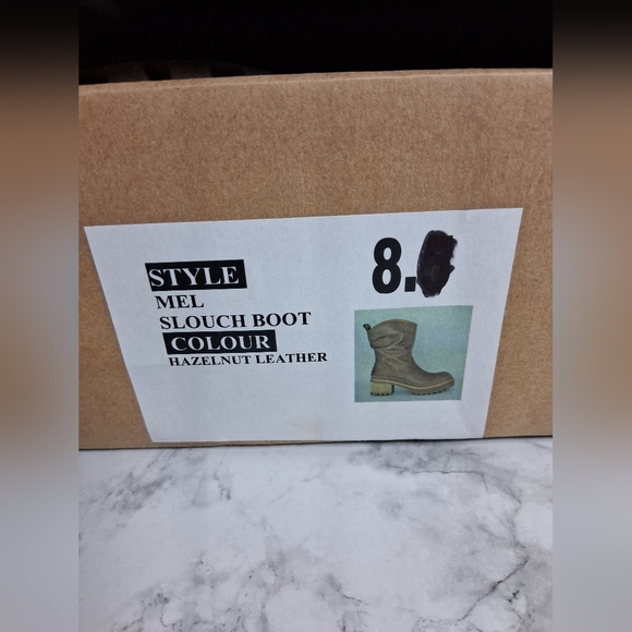 Free People Mel Slouch Boot Hazelnut Leather Size 8 New With Box Boho - Picture 10 of 11